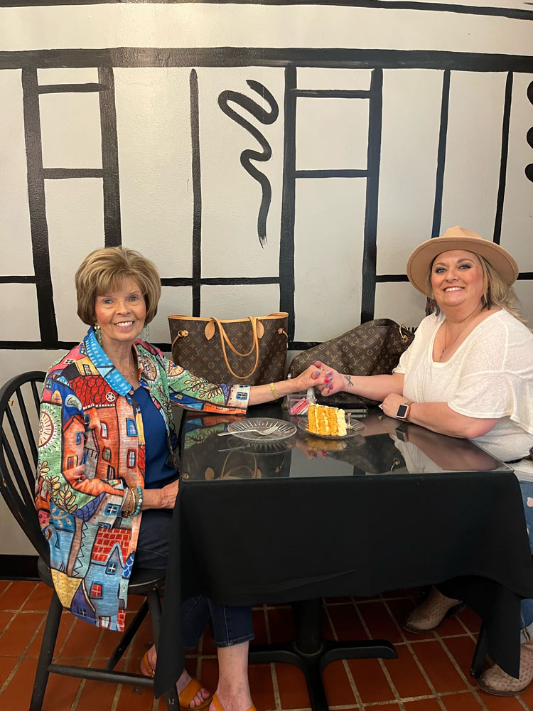 Patsy and Ashley Vincent (right) on a recent visit to Sironia in Waco.